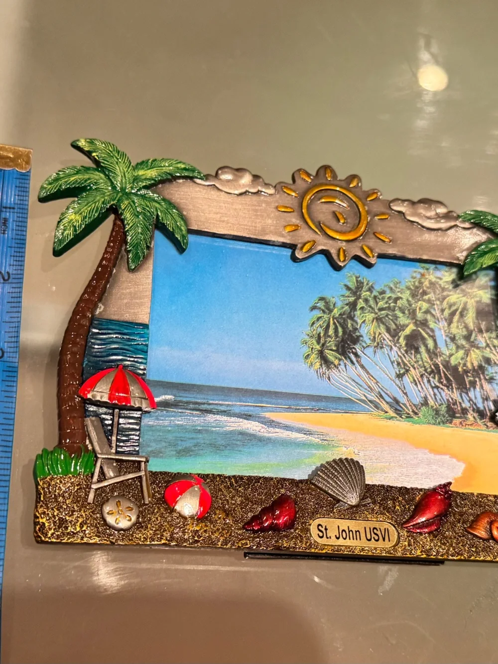 St. John USVI Tropical Beach Picture Frame - Multi-Color